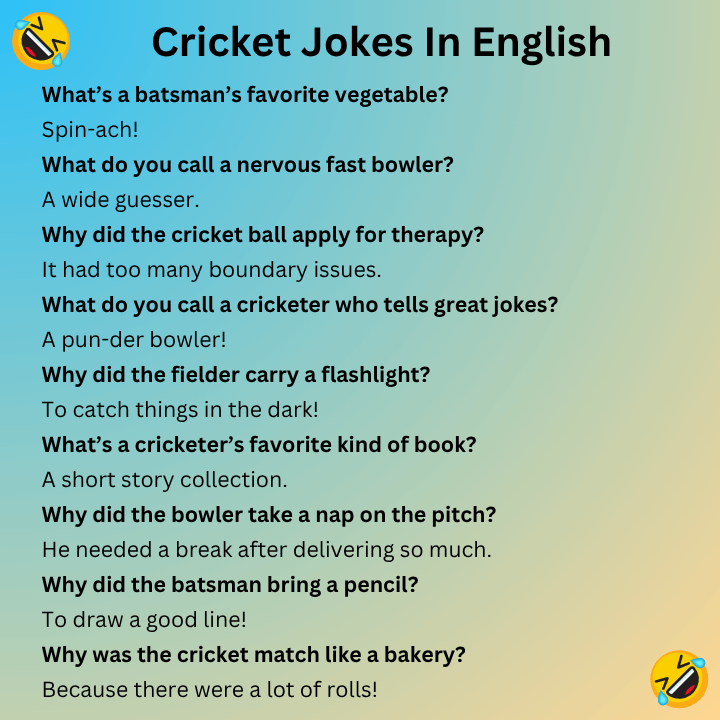 Cricket Jokes In English