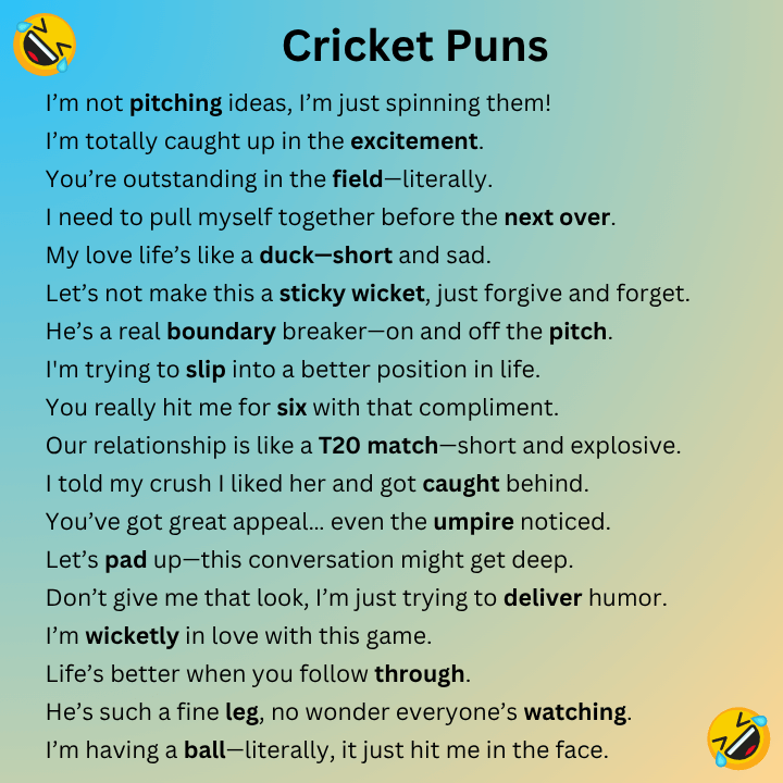 Cricket Puns
