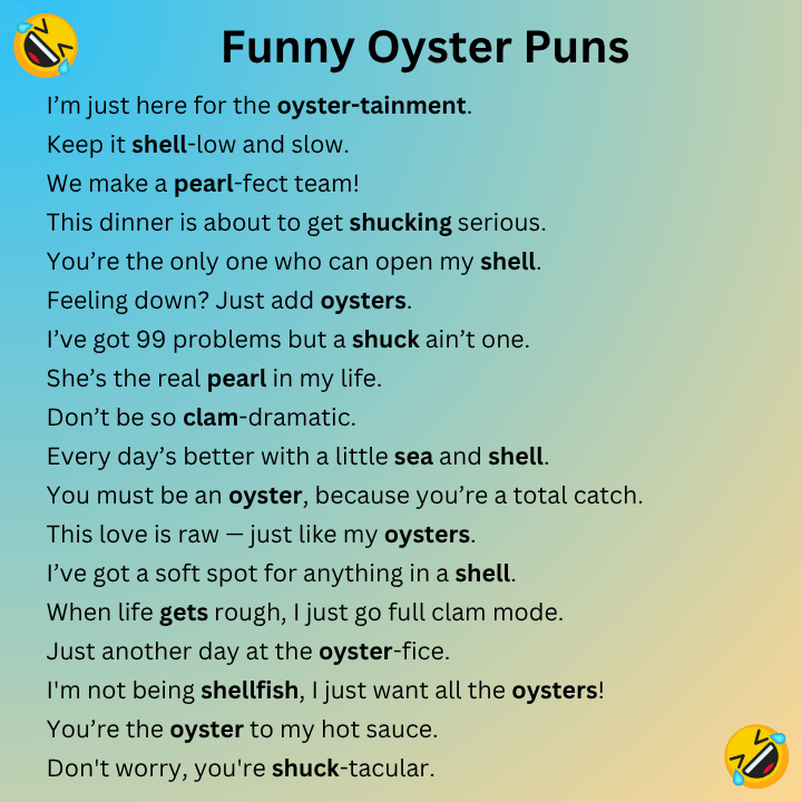 Funny Oyster Puns