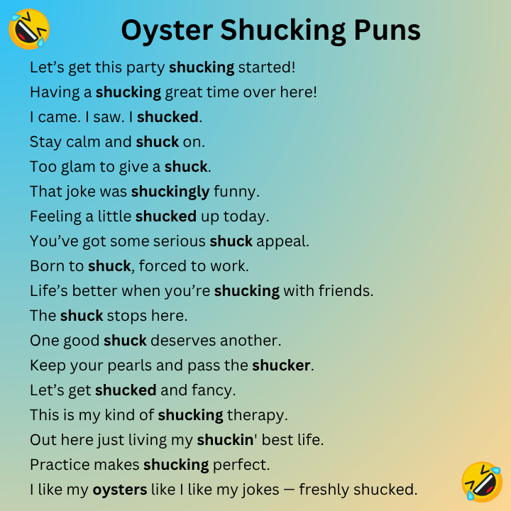 Oyster Shucking Puns