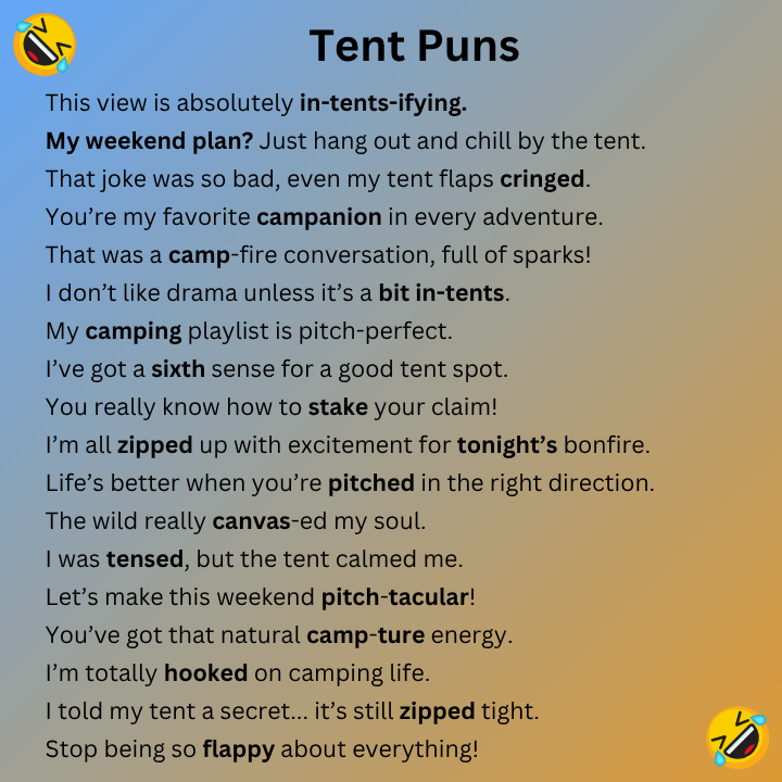 Tent Puns