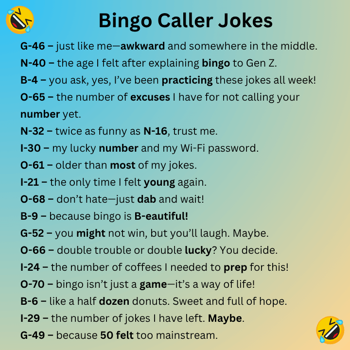 Bingo Caller Jokes