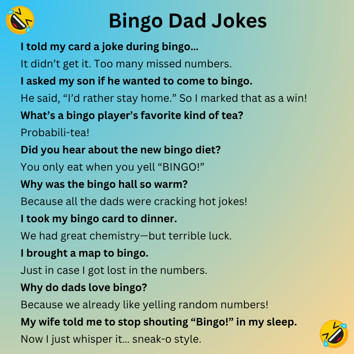 Bingo Dad Jokes