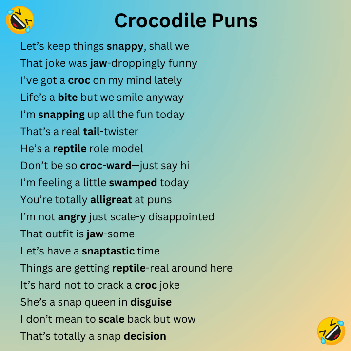 Crocodile Puns