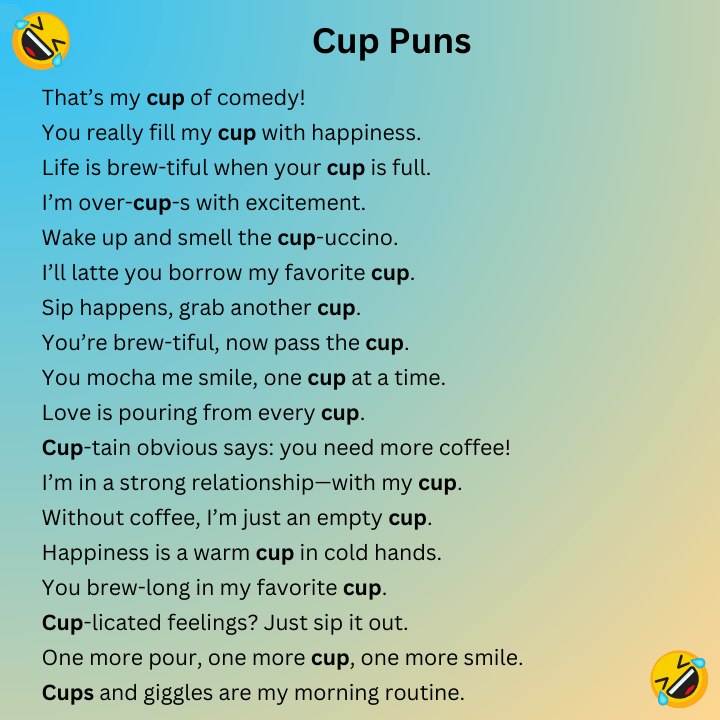 Cup Puns