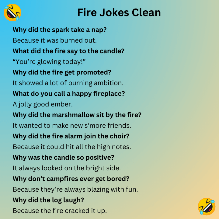 Fire Jokes Clean
