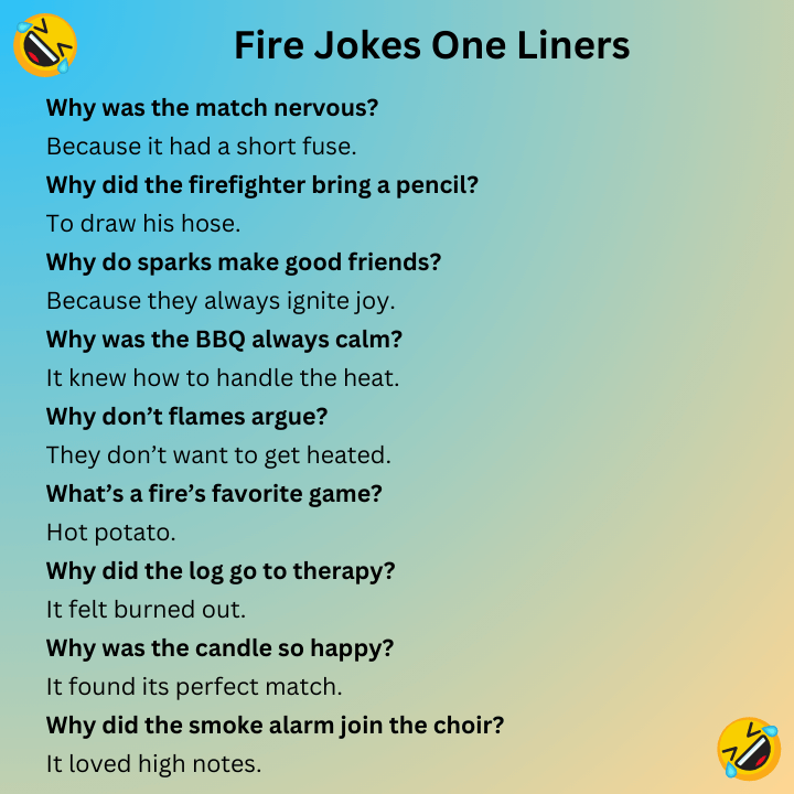 Fire Jokes One Liners