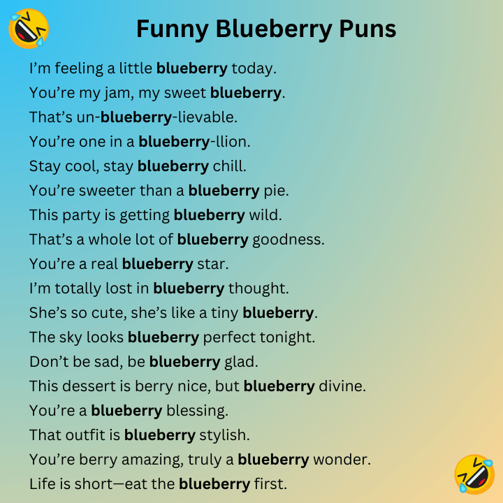 Funny Blueberry Puns