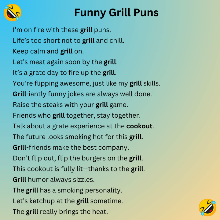 Funny Grill Puns