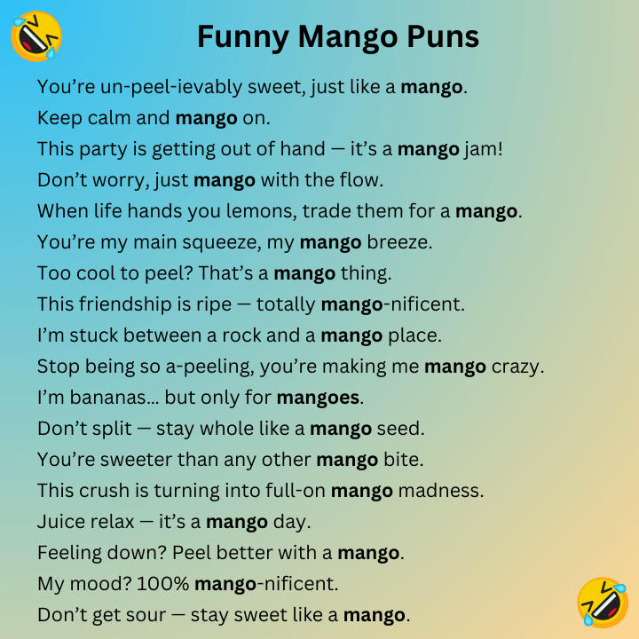 Funny Mango Puns