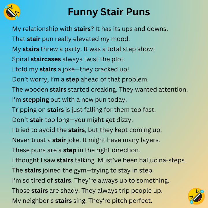 Funny Stair Puns