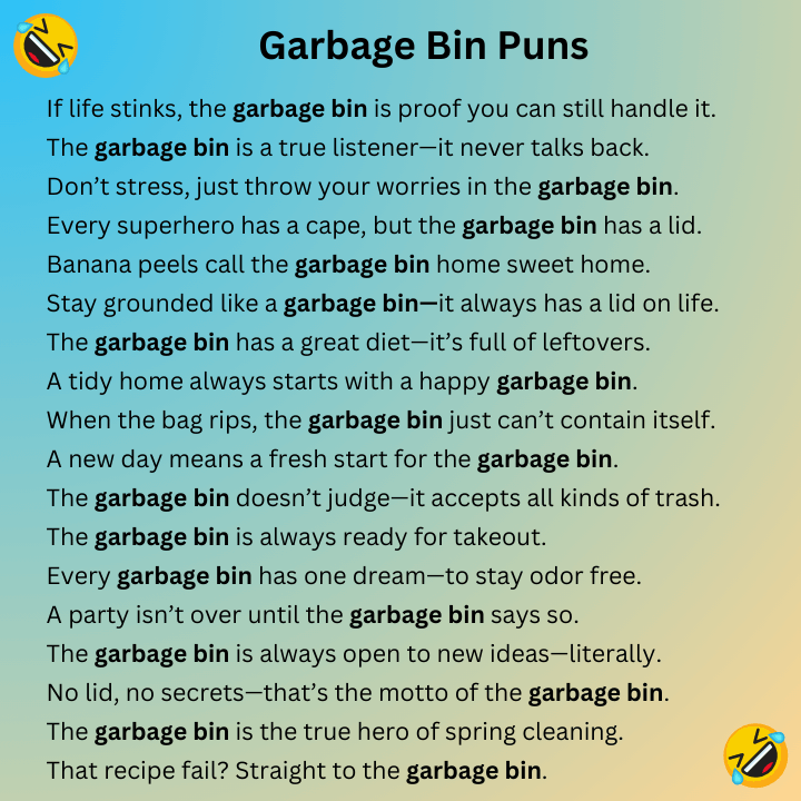 Garbage Bin Puns