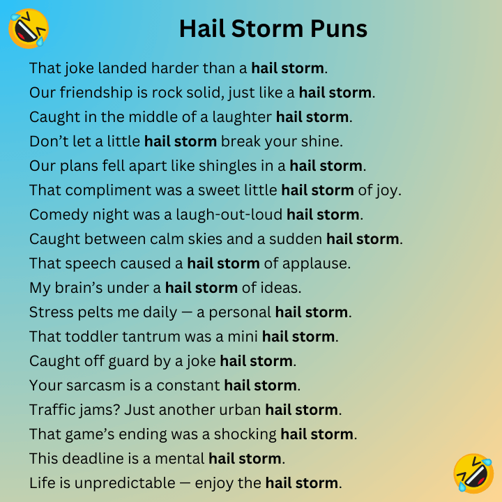 Hail Storm Puns