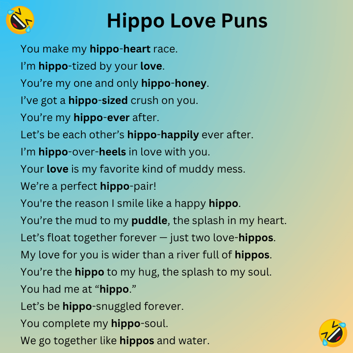 Hippo Love Puns