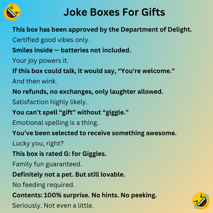 Joke Boxes For Gifts