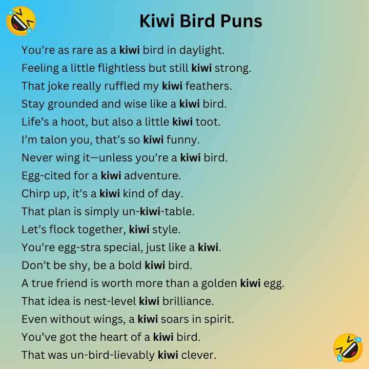 Kiwi Bird Puns
