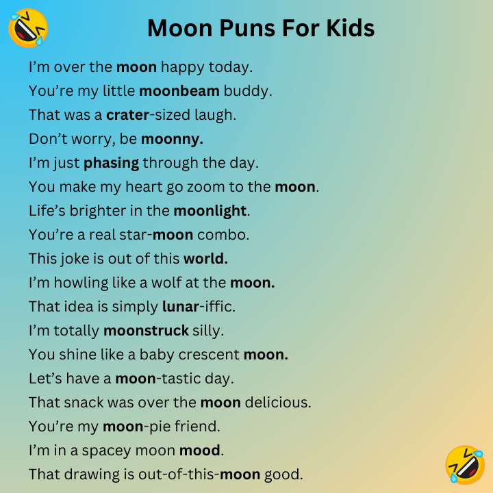 Moon Puns For Kids