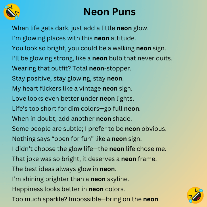 Neon Puns