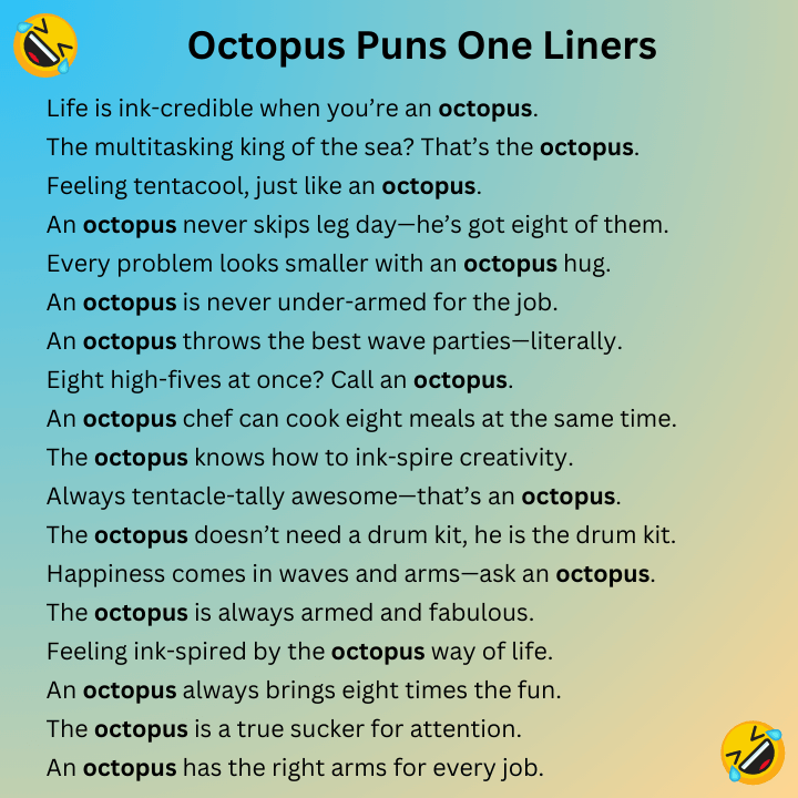 Octopus Puns One Liners