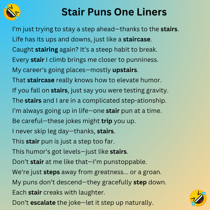 Stair Puns One Liners