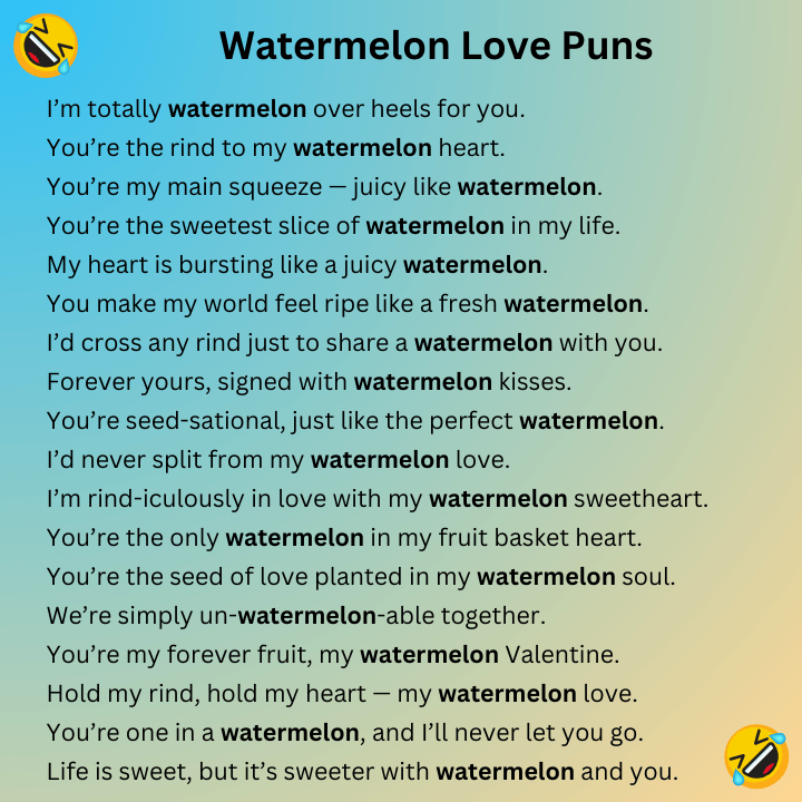 Watermelon Love Puns