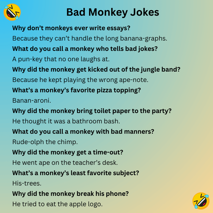 Bad Monkey Jokes
