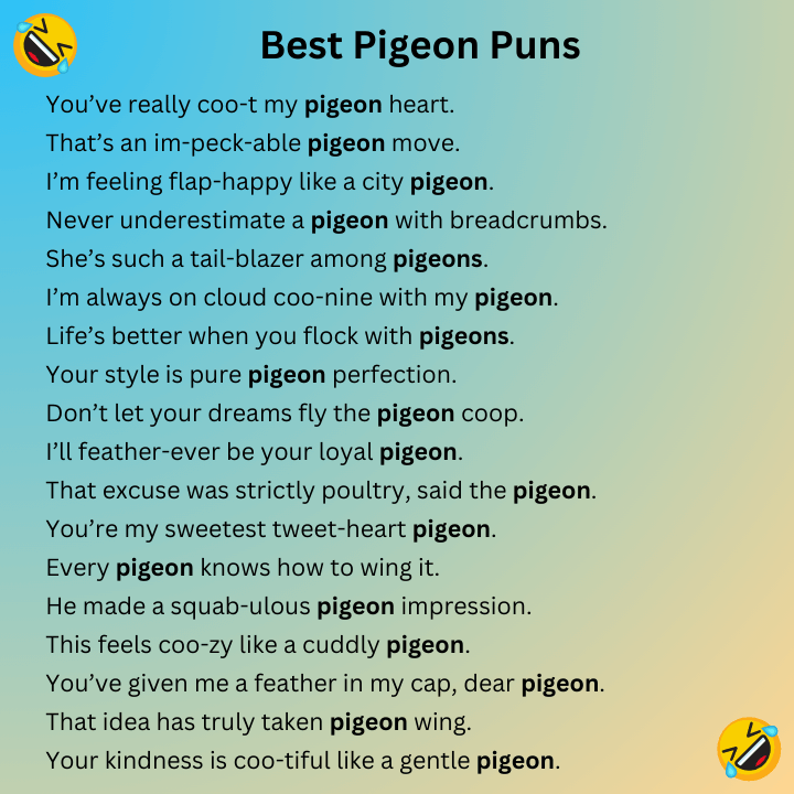 Best Pigeon Puns