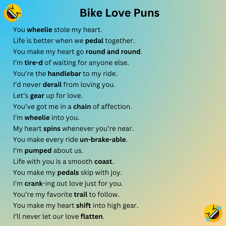 Bike Love Puns