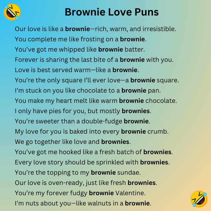 Brownie Love Puns