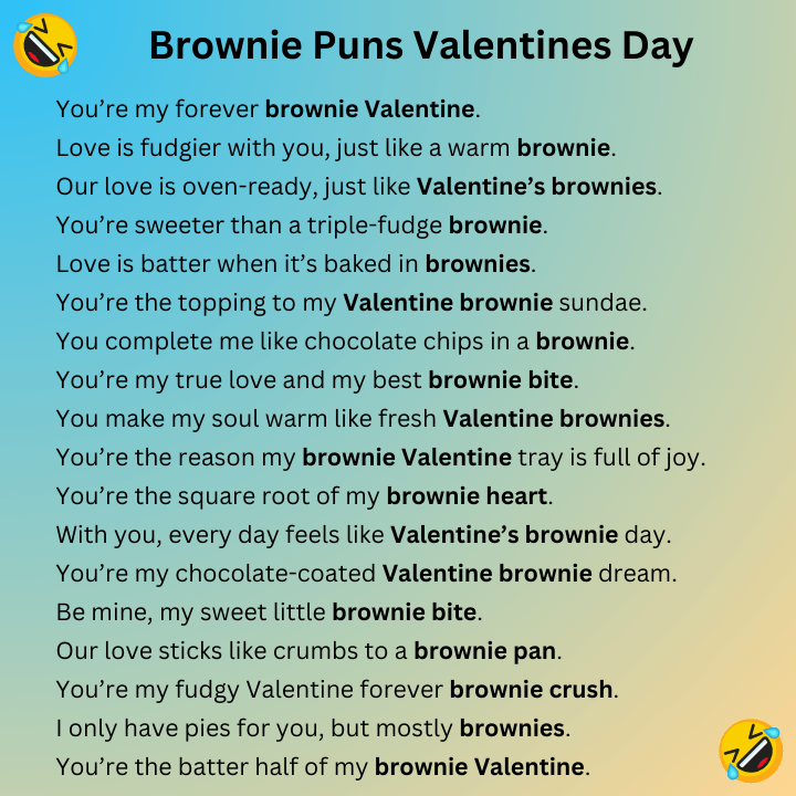 Brownie Puns Valentines Day