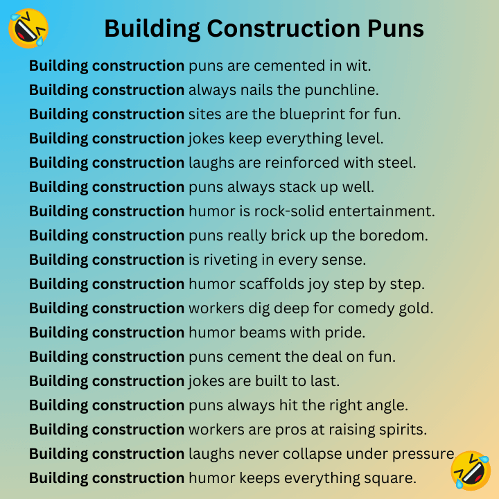 Building Construction Puns