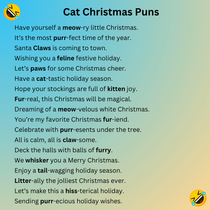 Cat Christmas Puns