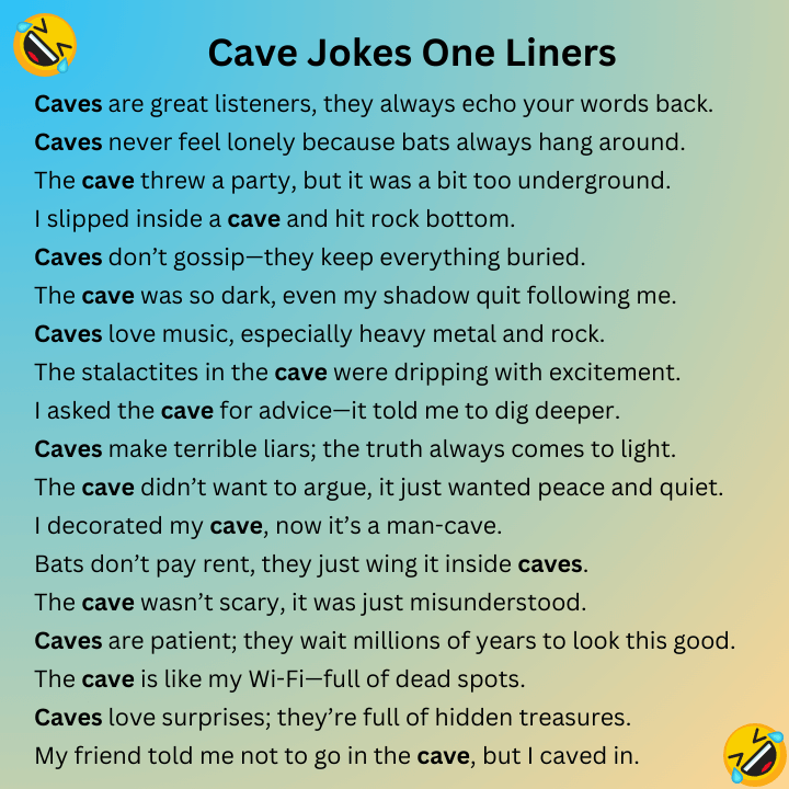 Cave Jokes One Liners