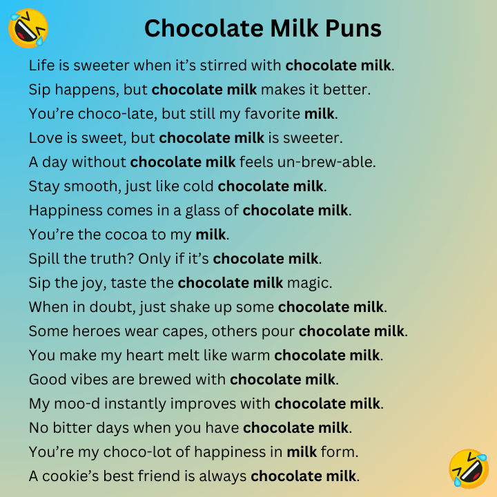 Chocolate Milk Puns