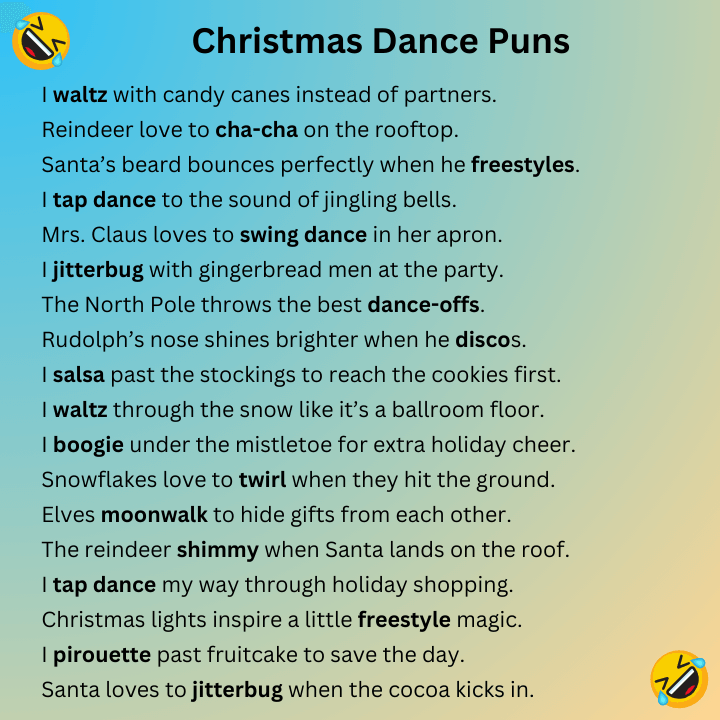 Christmas Dance Puns