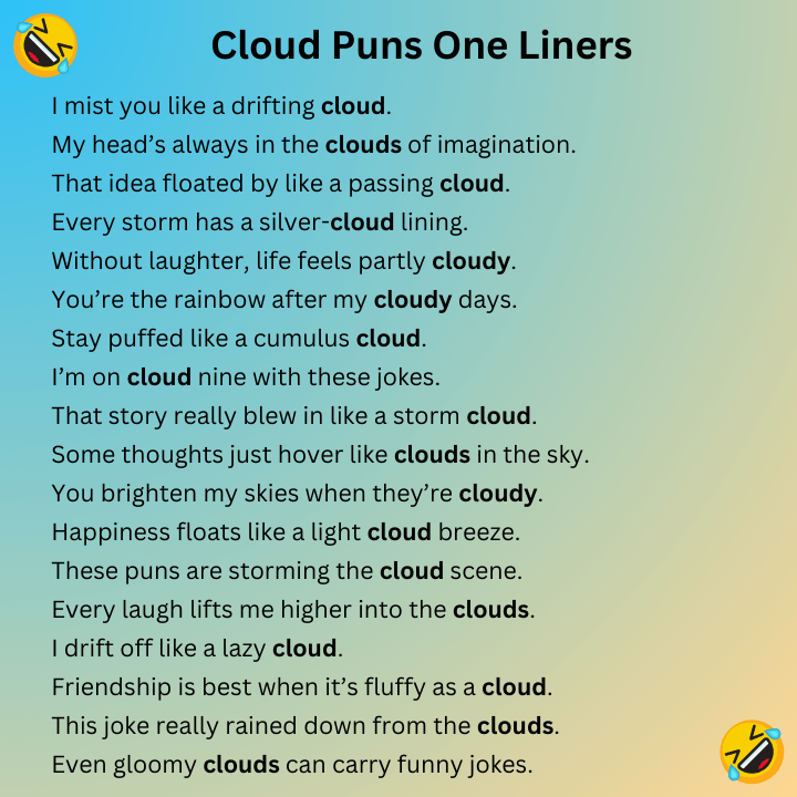 Cloud Puns One Liners