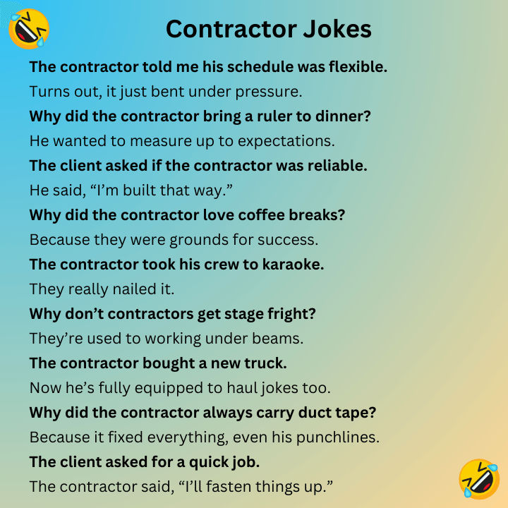 Contractor Jokes