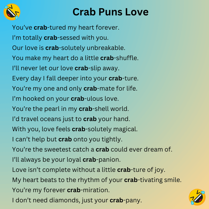 Crab Puns Love