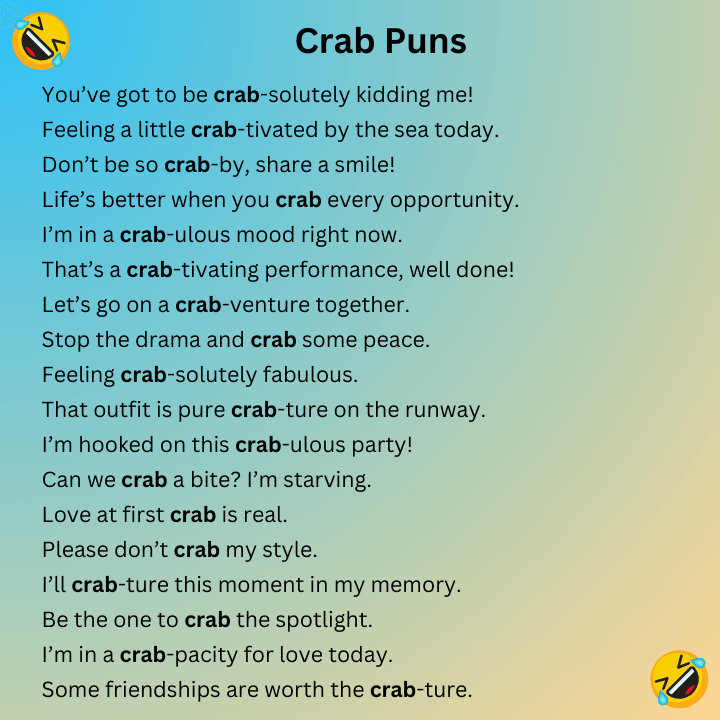 Crab Puns