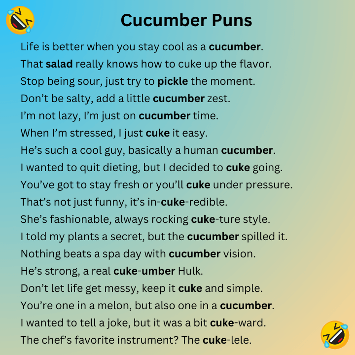 Cucumber Puns