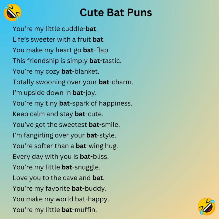 Cute Bat Puns
