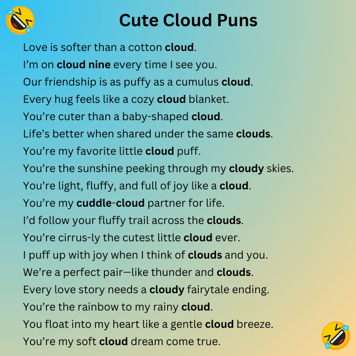 Cute Cloud Puns