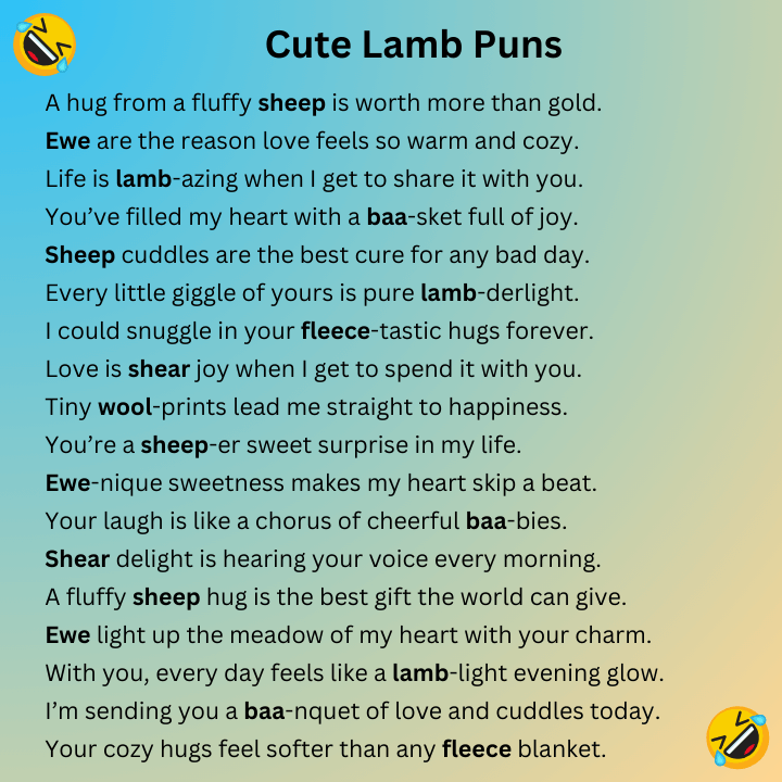 Cute Lamb Puns
