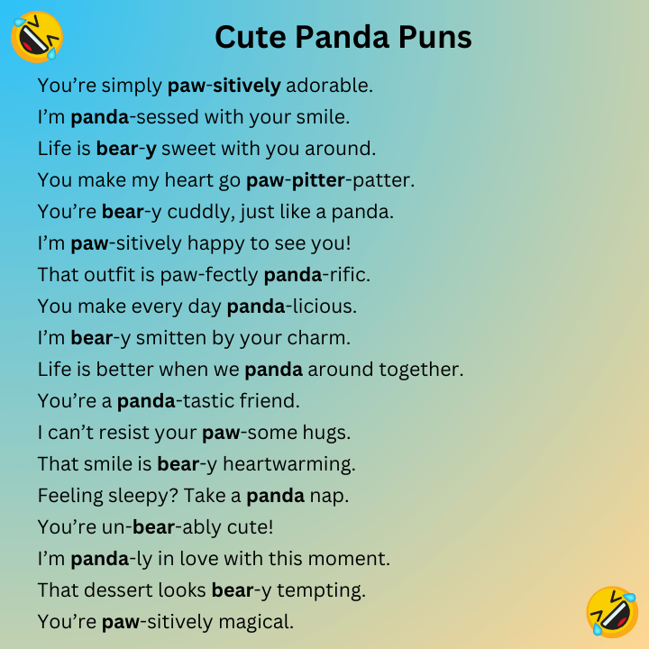 Cute Panda Puns