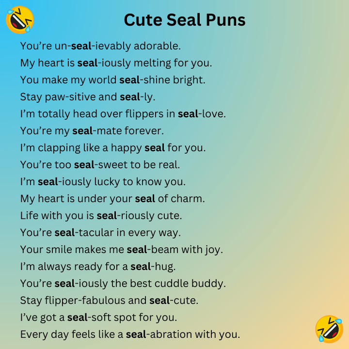 Cute Seal Puns