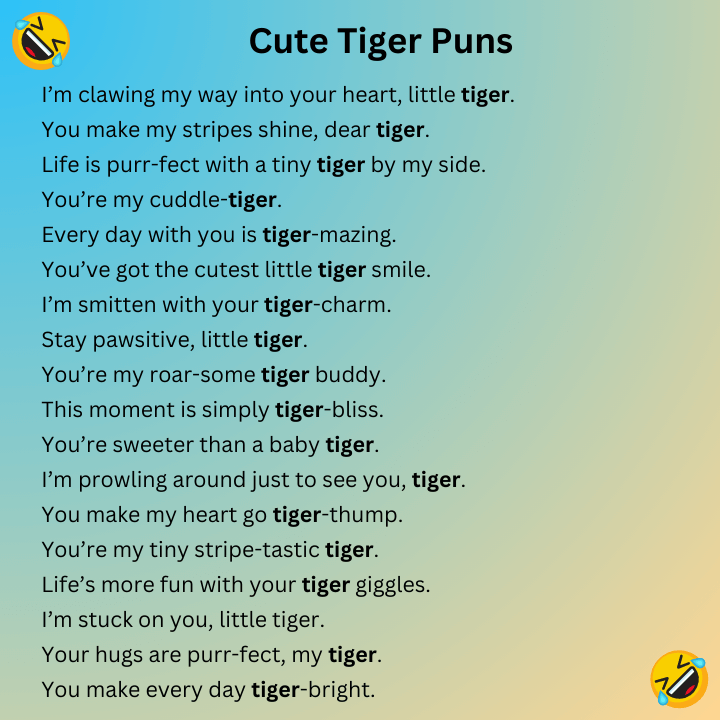 Cute Tiger Puns
