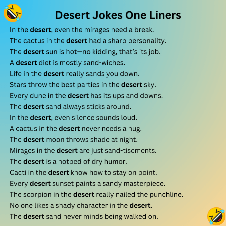Desert Jokes One Liners