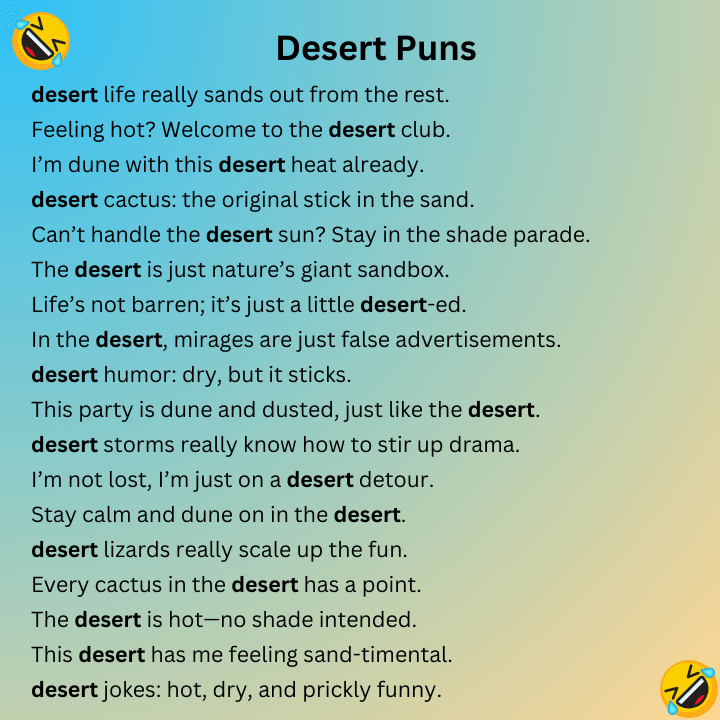 Desert Puns