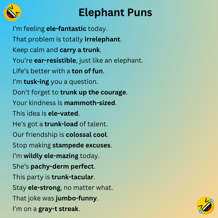 Elephant Puns 