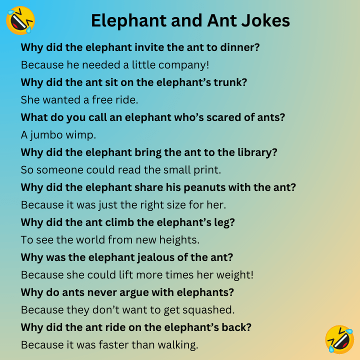 Elephant and Ant Jokes